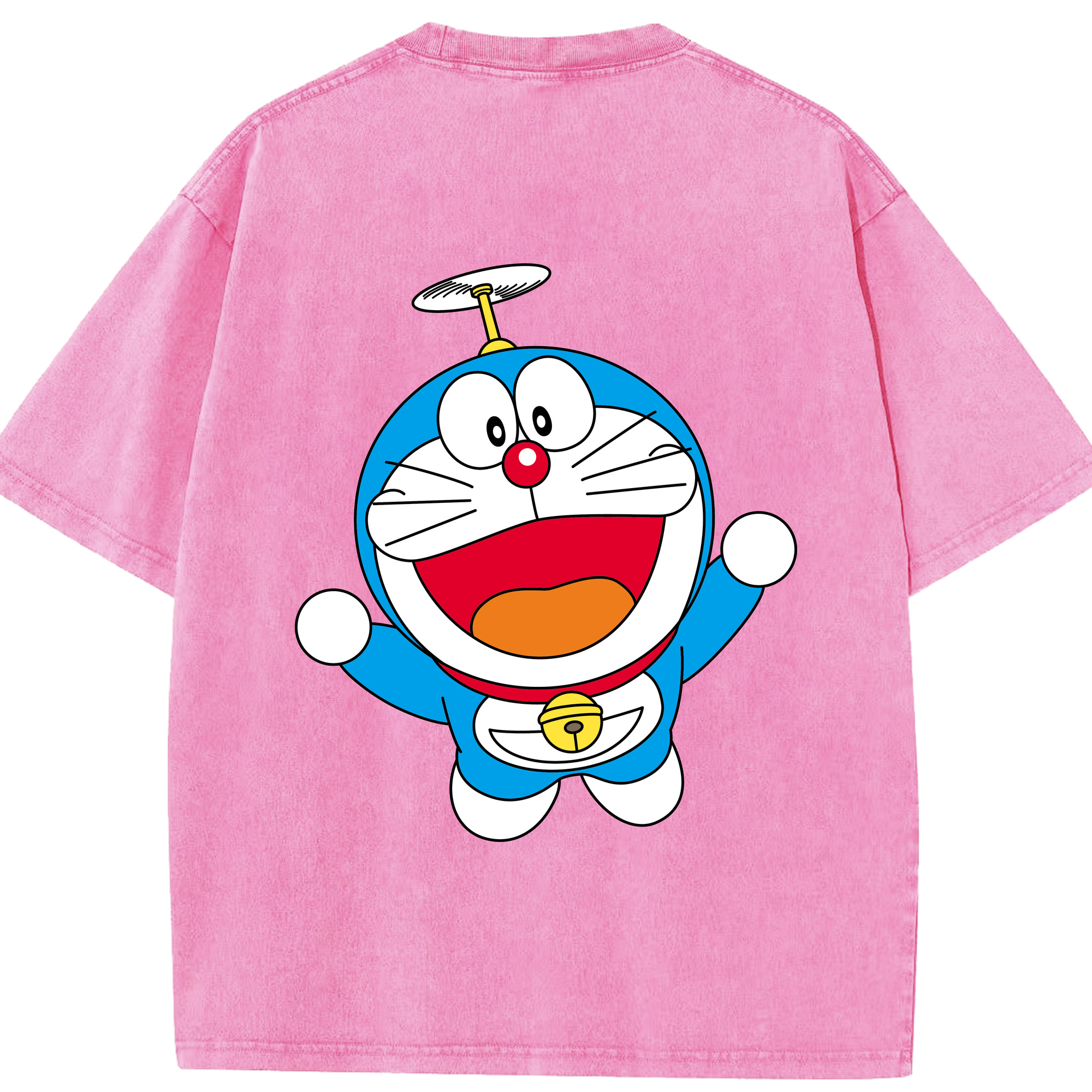 （画像用） ドラえもん Doraemon 綿100% ヴィンテージ風 半袖Tシャツ（背面プリント）